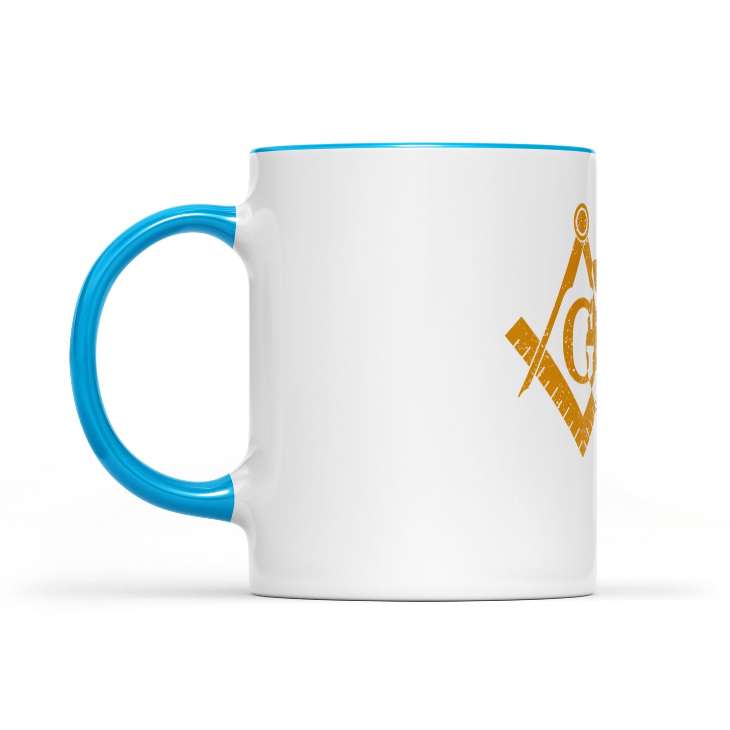 Illinois square & compass freemason symbol state map - Accent Mug