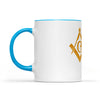 Illinois square & compass freemason symbol state map - Accent Mug