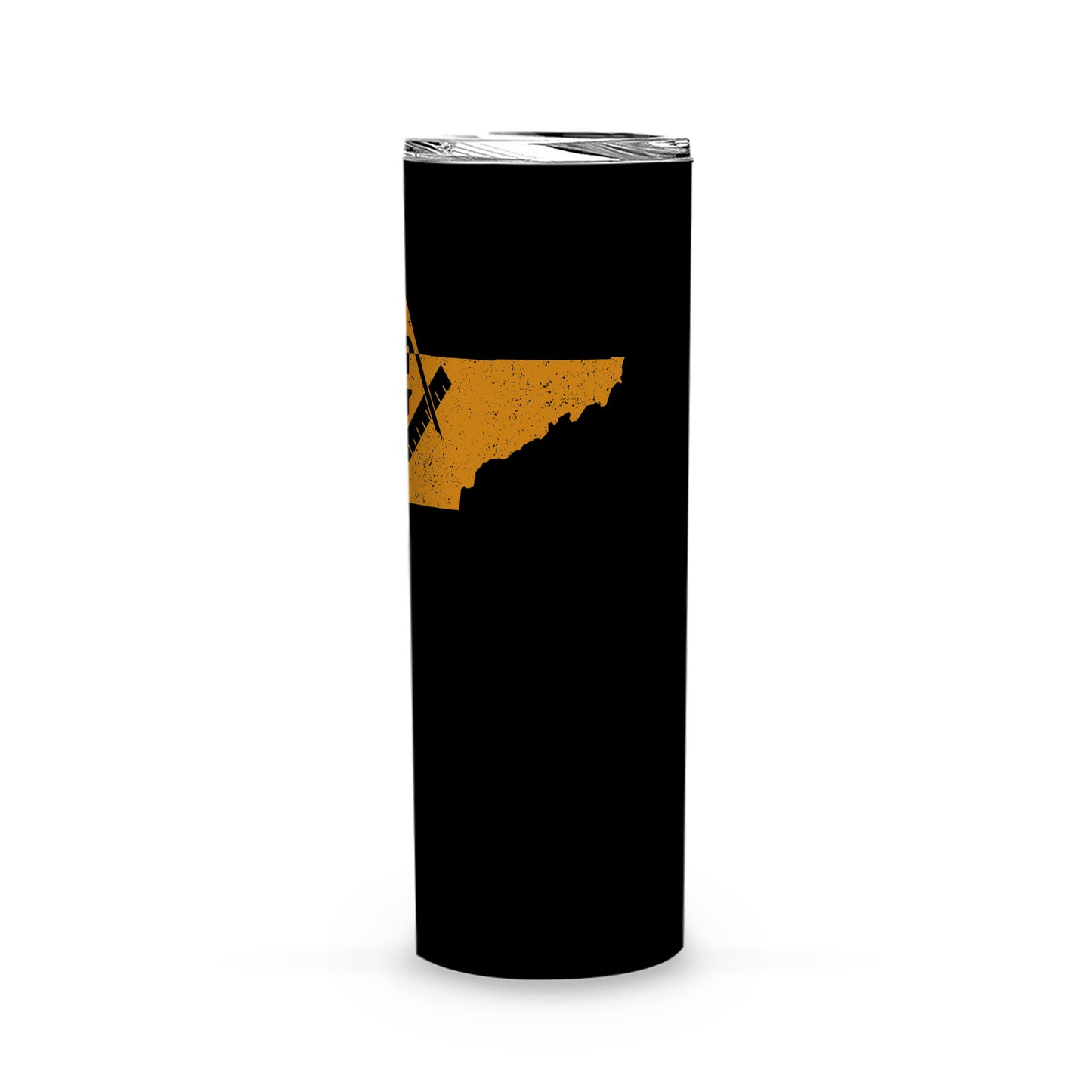 Tennessee Square & Compass Freemason symbol state map -Skinny Tumbler