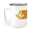 Kansas square & compass freemason symbol state map - Insulated Mug