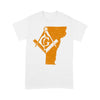 Vermont Freemason State Map Square & Compass Symbol - T Shirt