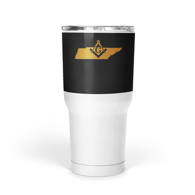 Tennessee Square & Compass Freemason symbol state map - Large Tumbler