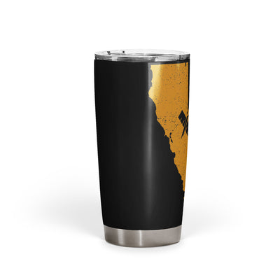 California Square & Compass Freemason symbol state map - 20oz Fat Tumbler