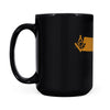 Massachusetts square & compass freemason symbol state map - Black Mug