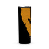 California Square & Compass Freemason symbol state map -Skinny Tumbler