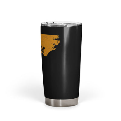 North Carolina Square & Compass Freemason symbol state map - 20oz Fat Tumbler