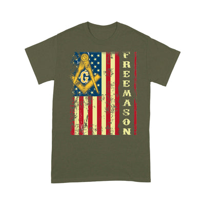 American Flag Freemason - T Shirt