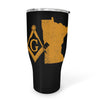 Minnesota Square & Compass Freemason symbol state map - 30oz Fat Tumbler