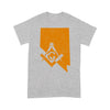 Nevada Freemason State Map Square & Compass Symbol - T Shirt