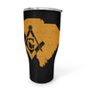 South Carolina Square & Compass Freemason symbol state map - 30oz Fat Tumbler