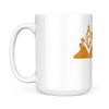 New York square & compass freemason symbol state map - White Mug