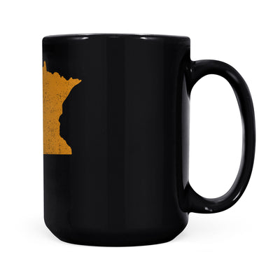 Minnesota square & compass freemason symbol state map - Black Mug