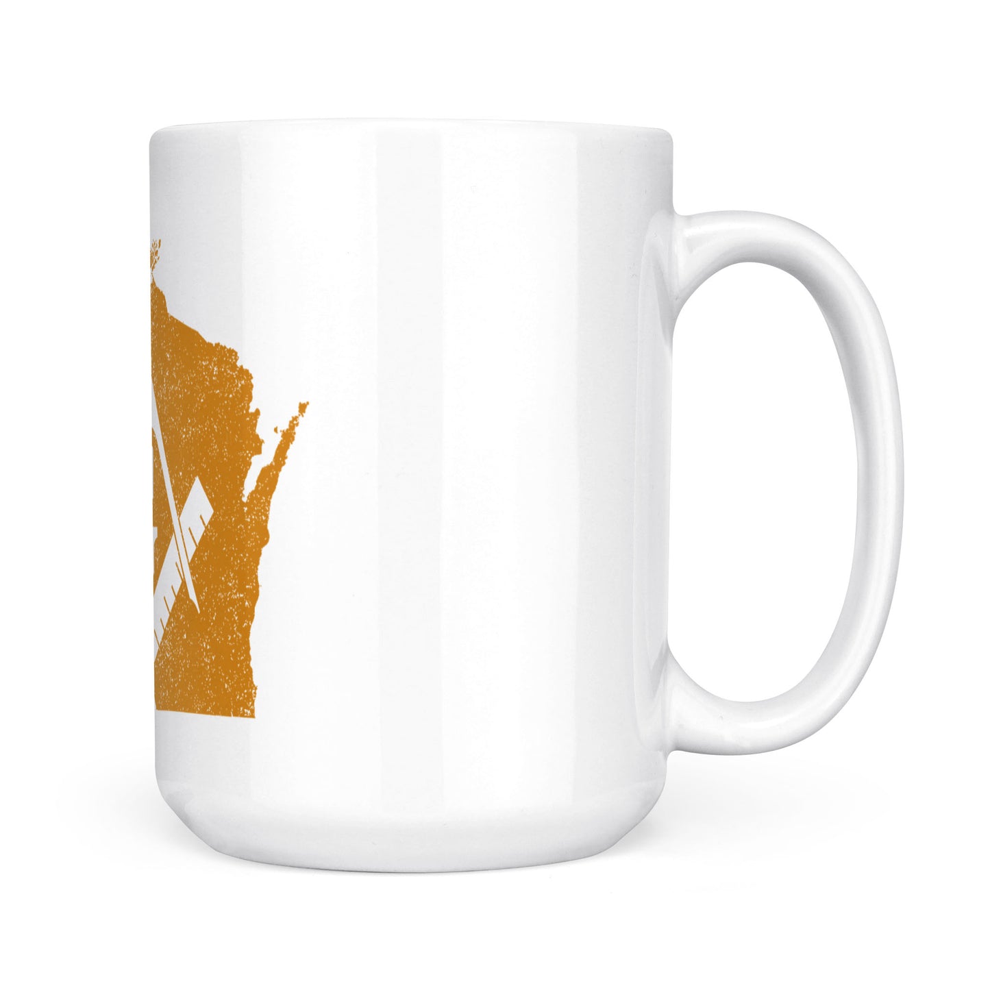 Wisconsin square & compass freemason symbol state map - White Mug