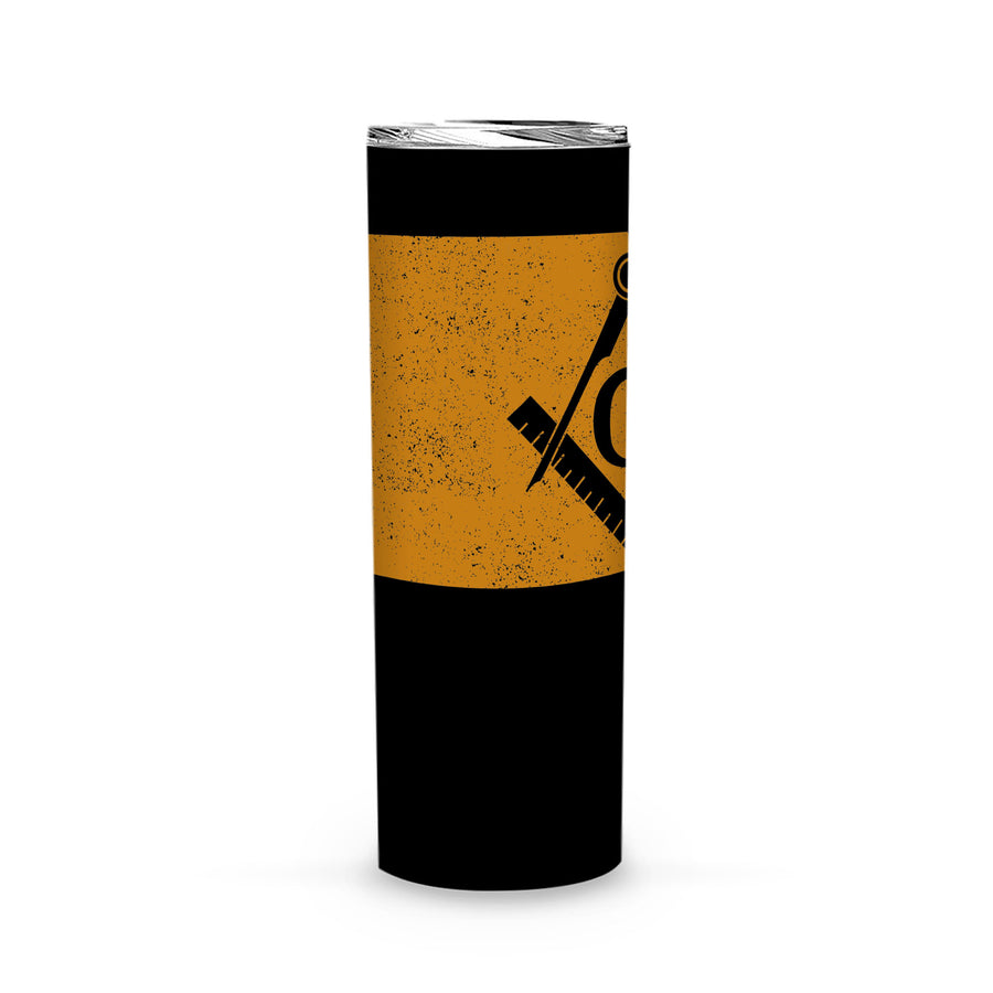 Wyoming Square & Compass Freemason symbol state map -Skinny Tumbler