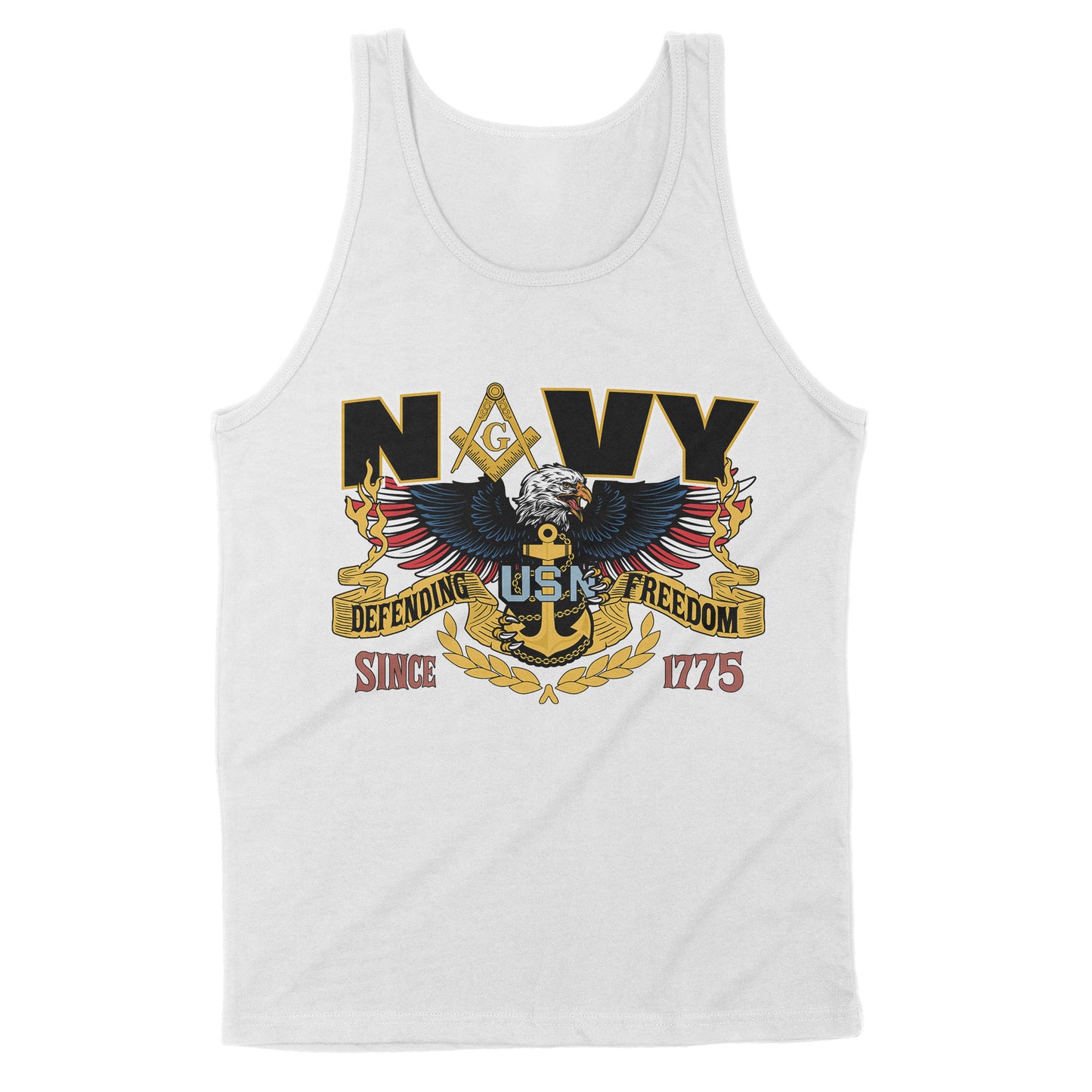 Navy Since 1775 Freemason - Standard Tank