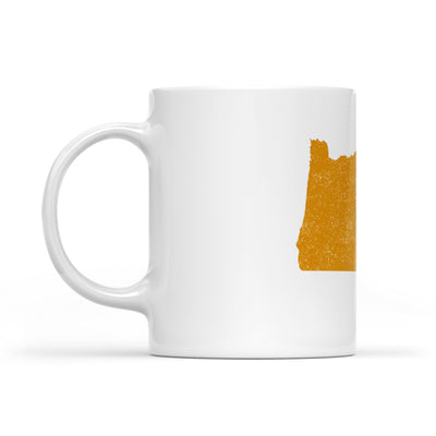 Oregon square & compass freemason symbol state map - White Mug