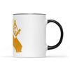 California square & compass freemason symbol state map - Accent Mug