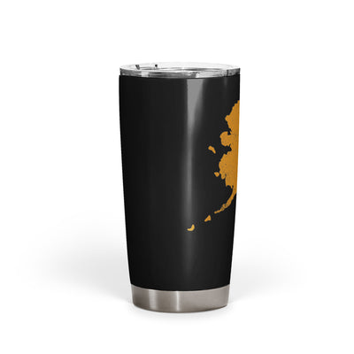 Alaska Square & Compass Freemason symbol state map - 20oz Fat Tumbler