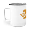 South Dakota square & compass freemason symbol state map - Insulated Mug