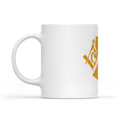 Colorado square & compass freemason symbol state map - White Mug