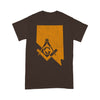 Nevada Freemason State Map Square & Compass Symbol - T Shirt