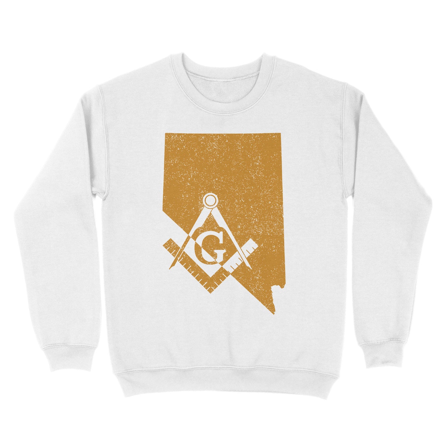 Nevada Freemason State Map Square & Compass Symbol - Sweatshirt