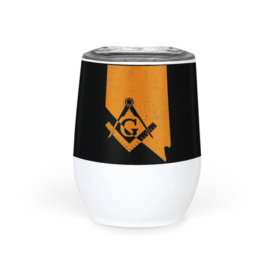 Nevada Square & Compass Freemason symbol state map - Wine Tumbler