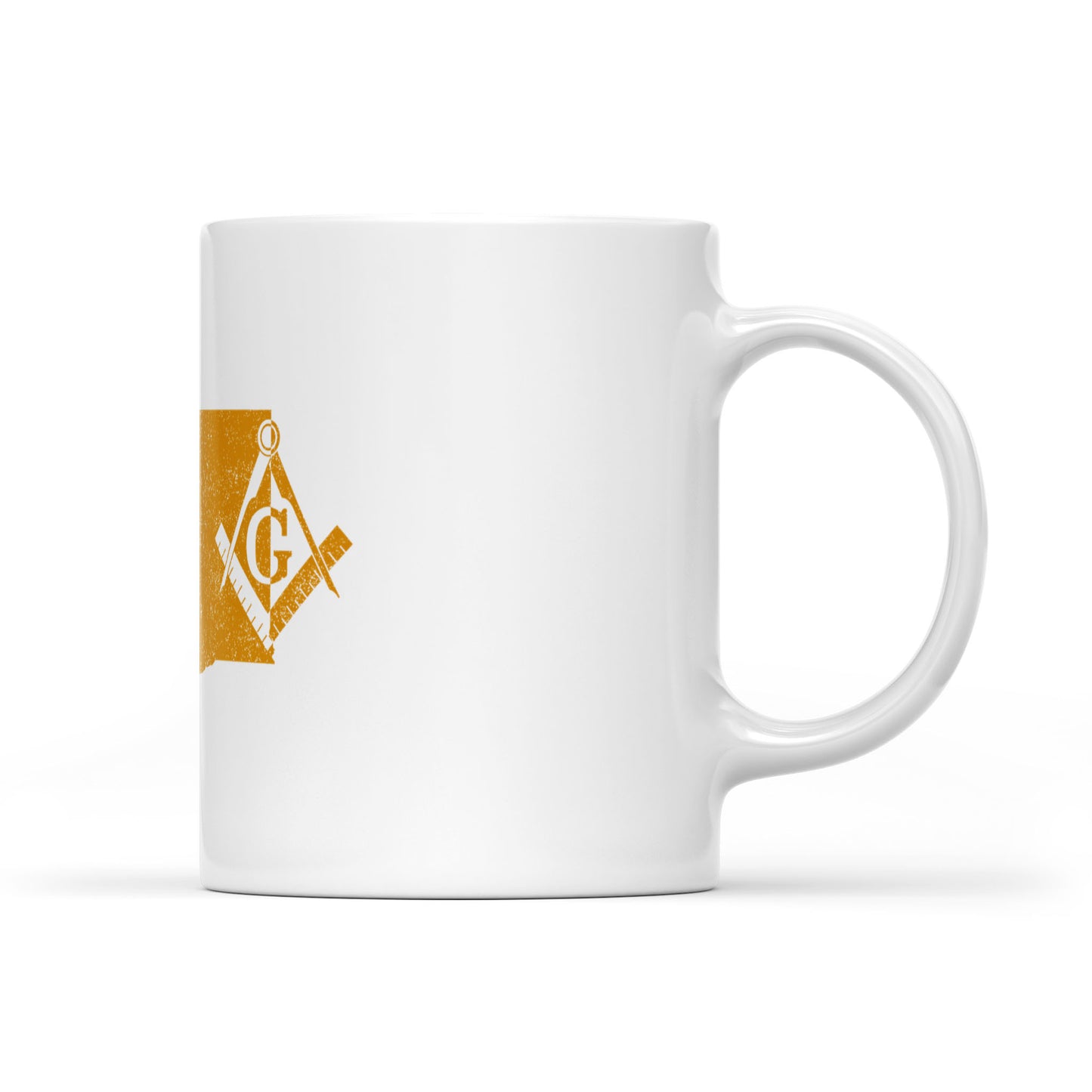 Washington square & compass freemason symbol state map - White Mug