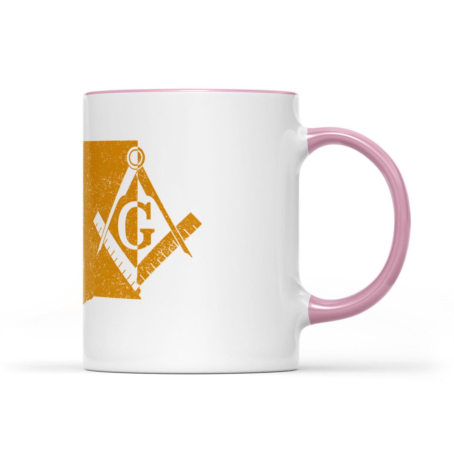 Washington square & compass freemason symbol state map - Accent Mug