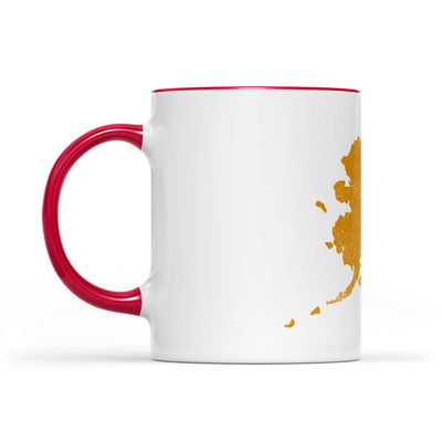 Alaska square & compass freemason symbol state map - Accent Mug