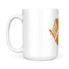 Ohio square & compass freemason symbol state map - White Mug