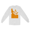 Idaho Freemason State Map Square & Compass Symbol - Long Sleeve