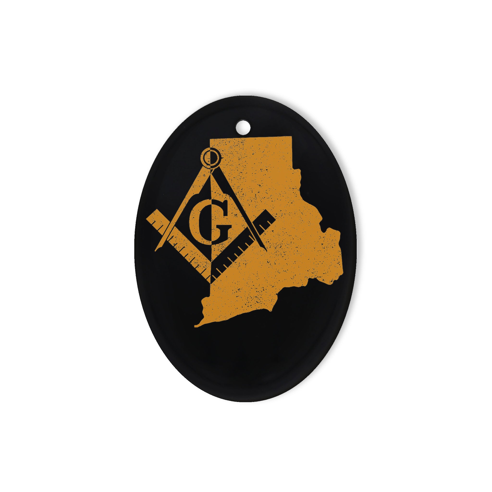 Ri Square Icon Rhode Island square & compass freemason symbol state map - Oval Cerami ...