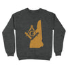 New Hampshire Freemason State Map Square & Compass Symbol - Sweatshirt