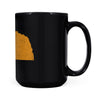 Nebraska square & compass freemason symbol state map - Black Mug