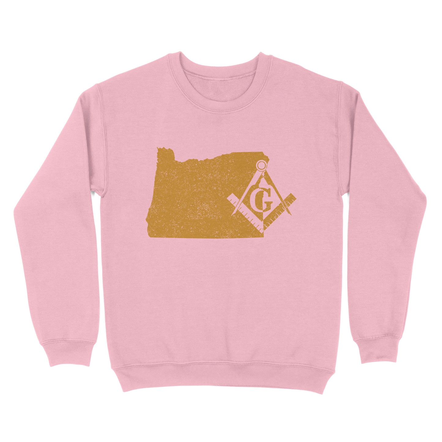 Oregon Freemason State Map Square & Compass Symbol - Sweatshirt