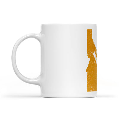 Idaho square & compass freemason symbol state map - White Mug