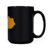 Kentucky square & compass freemason symbol state map - Black Mug