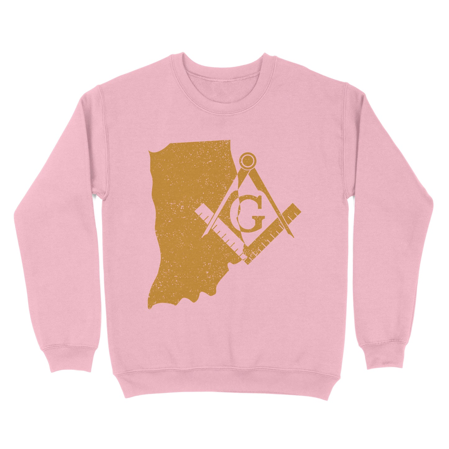 Indiana Freemason State Map Square & Compass Symbol - Sweatshirt