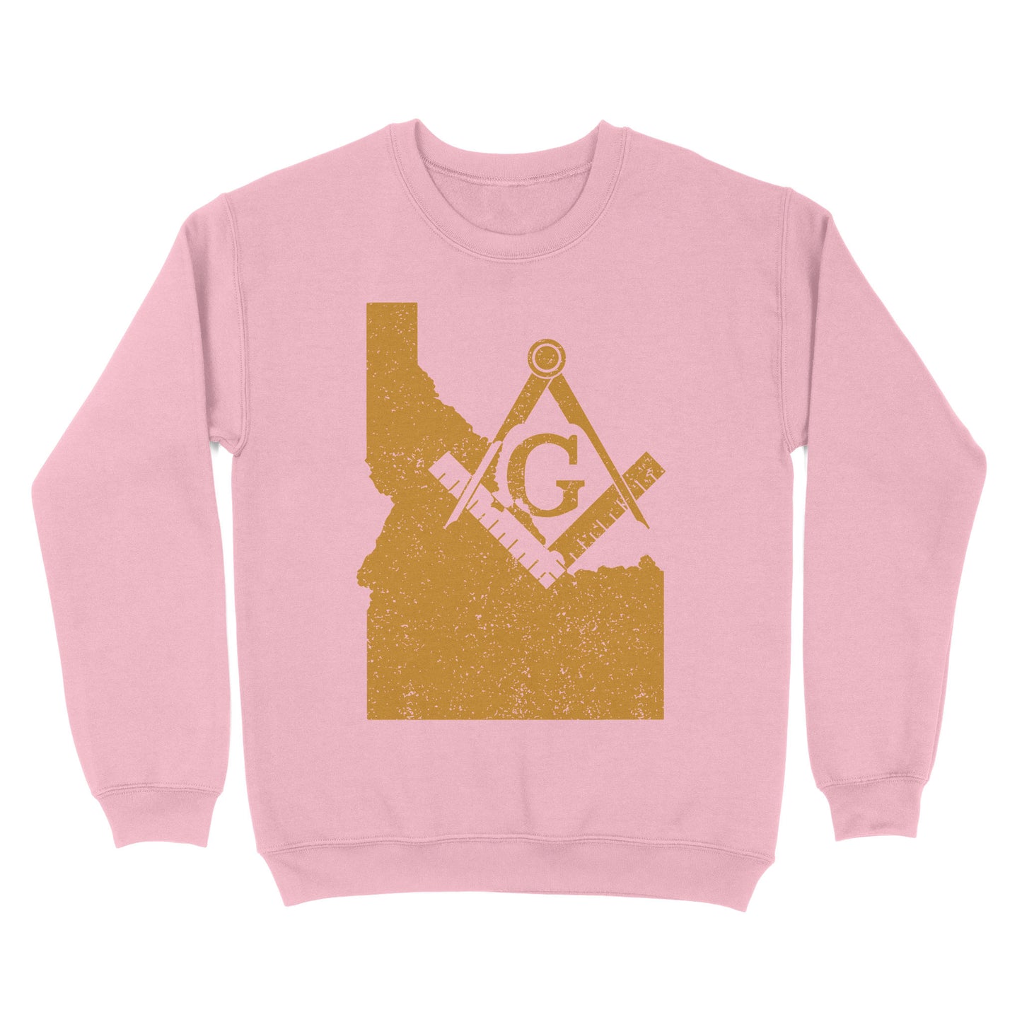 Idaho Freemason State Map Square & Compass Symbol - Sweatshirt