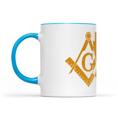 Arizona square & compass freemason symbol state map - Accent Mug