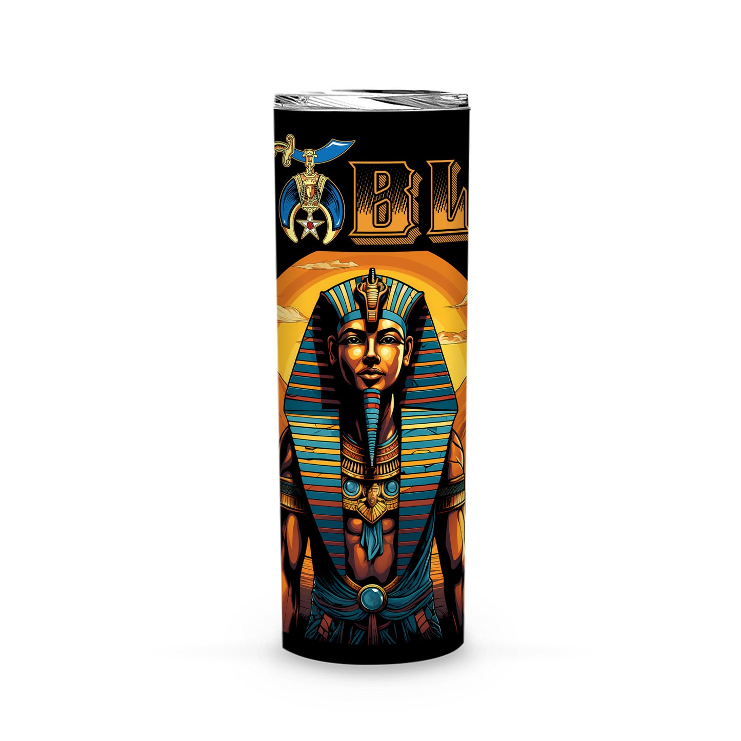 Noble Shriner Pharaoh King Tutankhamun - Skinny Tumbler - MS230728_06