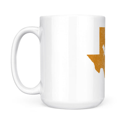 Texas square & compass freemason symbol state map - White Mug