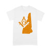 New Hampshire Freemason State Map Square & Compass Symbol - T Shirt