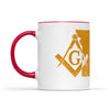 Missouri square & compass freemason symbol state map - Accent Mug