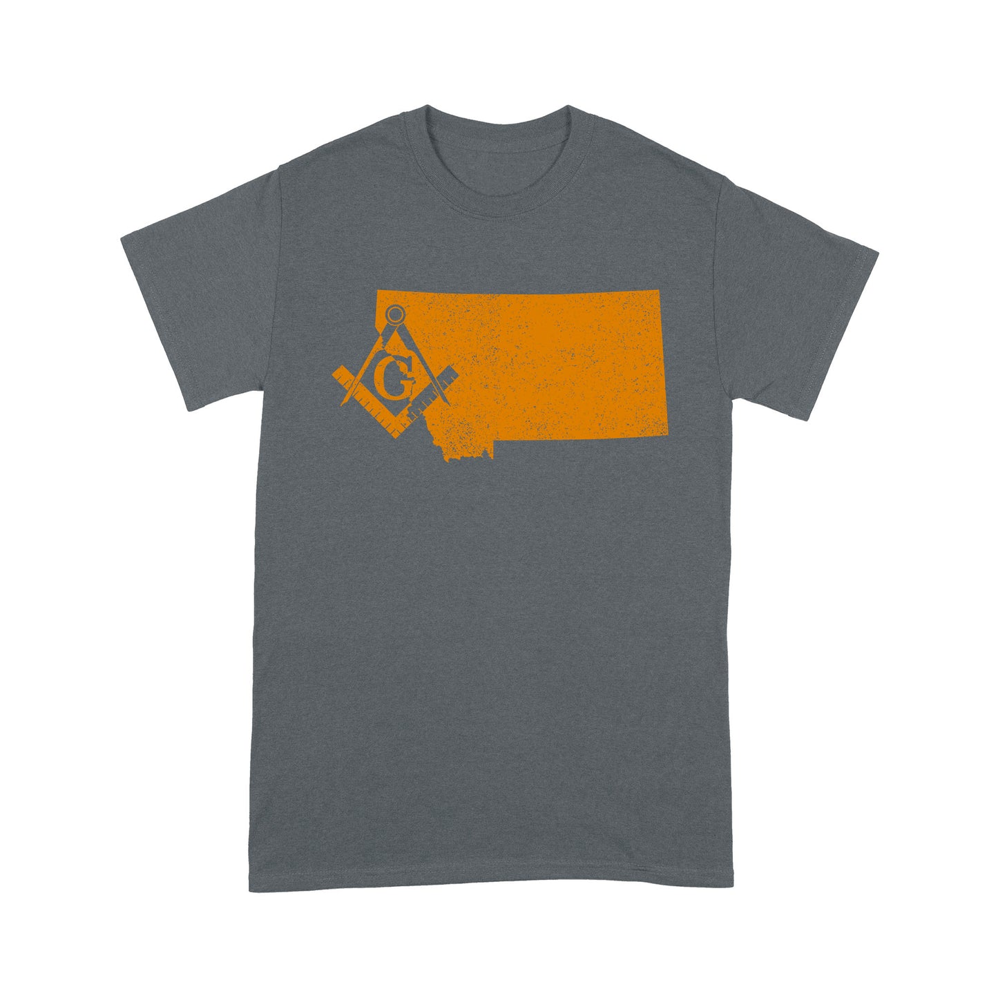 Montana Freemason State Map Square & Compass Symbol - T Shirt