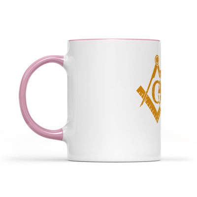 Illinois square & compass freemason symbol state map - Accent Mug