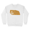 Nebraska Freemason State Map Square & Compass Symbol - Sweatshirt