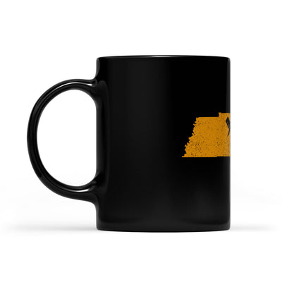 Tennessee square & compass freemason symbol state map - Black Mug