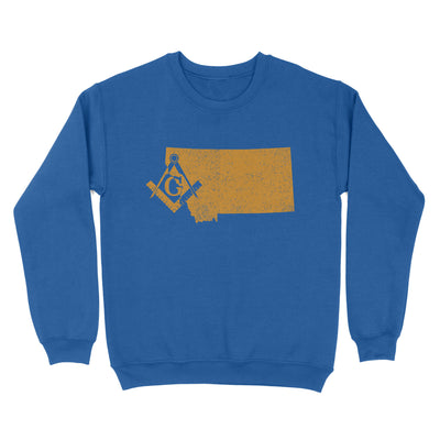 Montana Freemason State Map Square & Compass Symbol - Sweatshirt